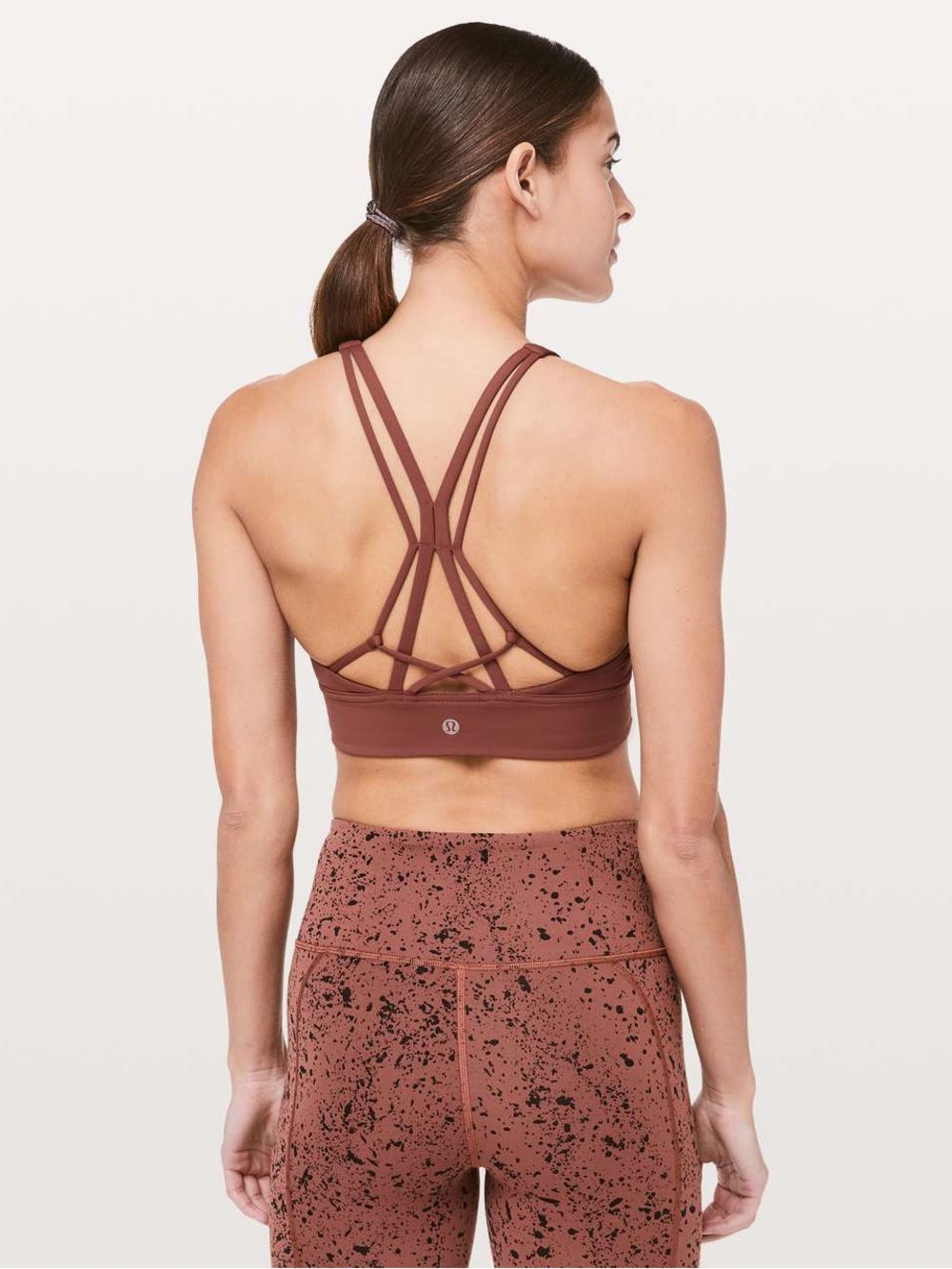 Lululemon X SoulCycle Ride & Reflect Bra in Adobe Dust Size 8 Biking Hiking Yoga